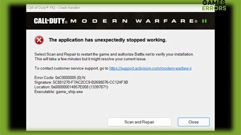 game_ship.exe mw2|Crash fix for PC (game